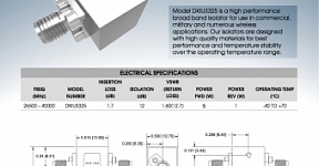 Nova Microwave's New 26.5 to 40 GHz Broadband Isolator